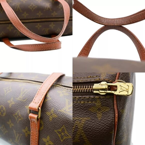 LOUIS VUITTON Logo PAPILLON 30 Hand Bag Monogram Leather Brown - Picture 8 of 14